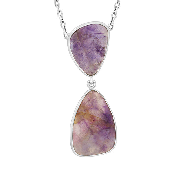 Asymmetrical pendant featuring a blue opal, small | Necklaces / Pendants by  John & Dawn Field